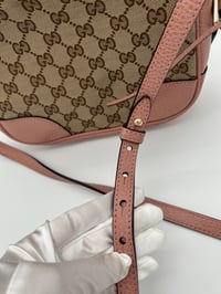 Image 13 of Gucci Bree GG Canvas Pink Leather Crossbody Bag