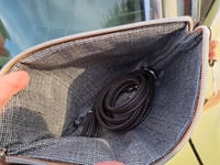 Image 3 of Cicada Rainbow and Black Cork Crossbody Bag