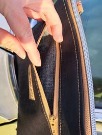 Image 4 of Cicada Rainbow and Black Cork Crossbody Bag