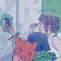 Image 2 of At The Witching Hour Riso Print