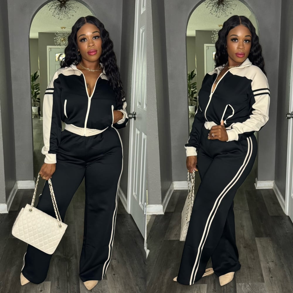 Image of Class Meets Stripes (BLACK-IVORY)