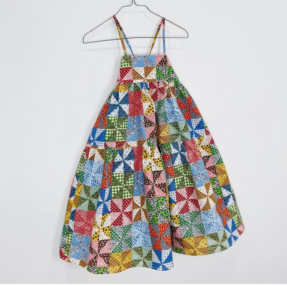 Image of RESERVED Patchwork Print Meadow Dress