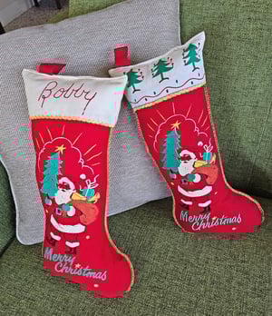Image of Vintage Stocking is a Pillow #1