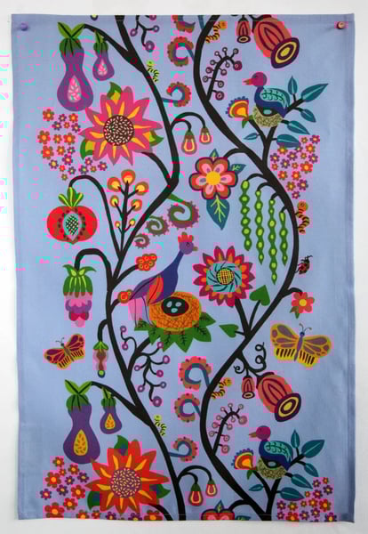 Image of Bountiful Life Tea Towel  Blue Pre-Order - FREE SHIPPING