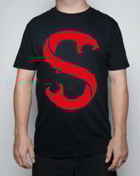 Image 1 of SNAKE TEE-RED INK