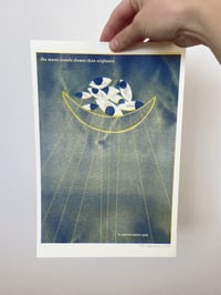 Image 1 of The moon travels slower - risografia