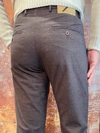 Image 2 of Pantalone Chino Pence Flanella Cotone Marrone