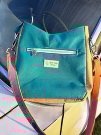 Image 2 of Rainbow and Natural Silver Cork Crossbody Bag