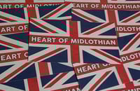 Image 2 of Pack of 25 10x5cm Hearts, Heart of Midlothian British Football/Ultras Stickers.