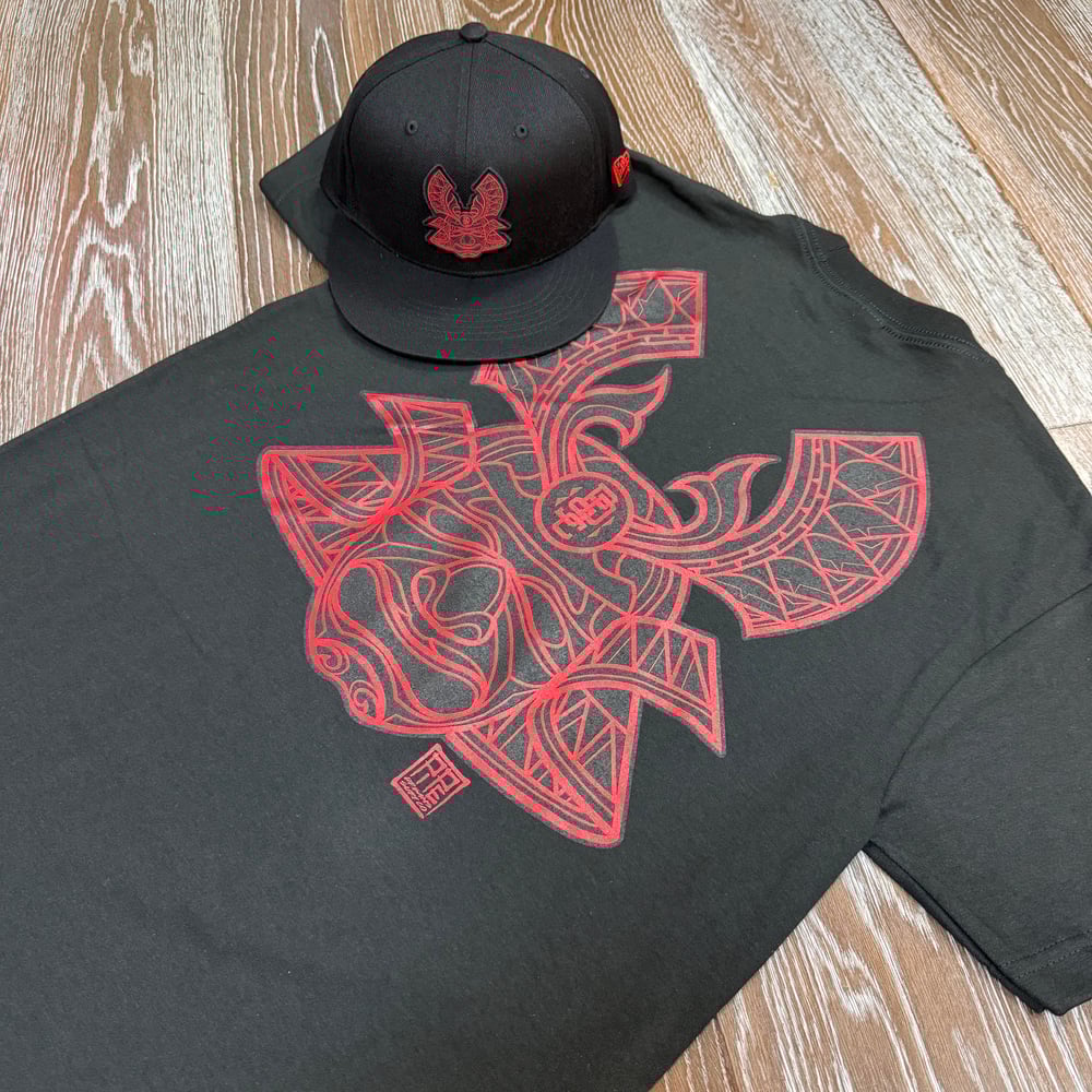 Image of SENSHI BLK-RED MEN'S T-SHIRT