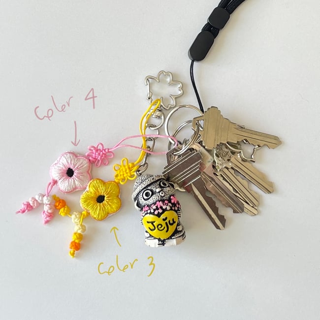 'Mugunghwa' flower norigae charm