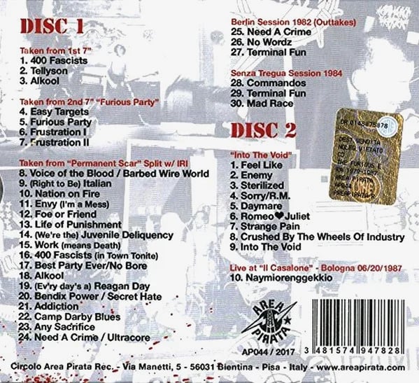 Image of CHEETAH CHROME MOTHERFUCKERS - "The Furious Era 1979-1987" 2xCD