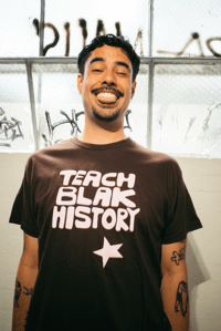 Image 8 of TEACH BLAK HISTORY STAR TEE