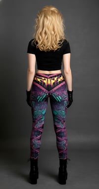 Image 3 of Metal Girl - All Over Print Yoga Leggings