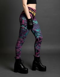 Image 4 of Metal Girl - All Over Print Yoga Leggings