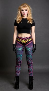 Image 1 of Metal Girl - All Over Print Yoga Leggings