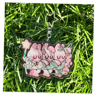 Image 3 of Triple Fairy Bunni Keychain