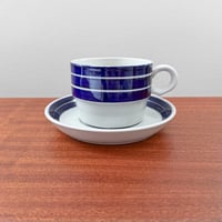 Image 1 of Gustavsberg Cordon Bleu Tea Cup with Saucer