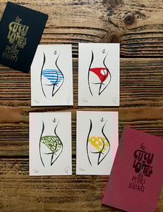 Image of "Les Cuculottes" handmade mini prints set