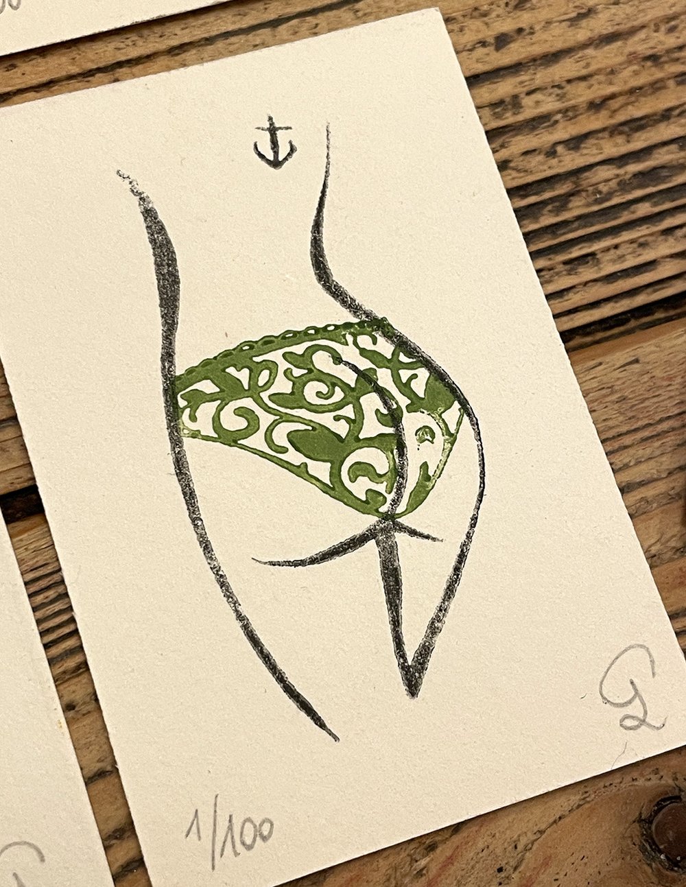 Image of "Les Cuculottes" handmade mini prints set