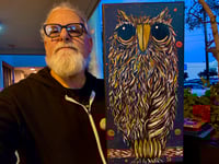 Image 2 of ORIGINAL 14x7 acrylic on stretched canvas ‘Her House Is Haunted’