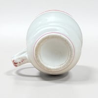 Image 7 of Tasse à café brûlot ancienne en céramique blanche et liserés rouges et dorés - brulot Fin XIXe