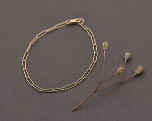 Image of 9ct gold 'Mill grain' chain bracelet