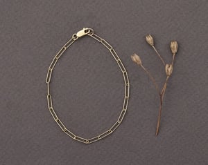 Image of 9ct gold 'Mill grain' chain bracelet