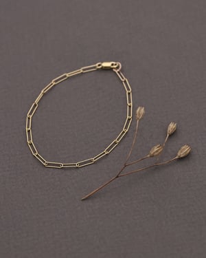 Image of 9ct gold 'Mill grain' chain bracelet
