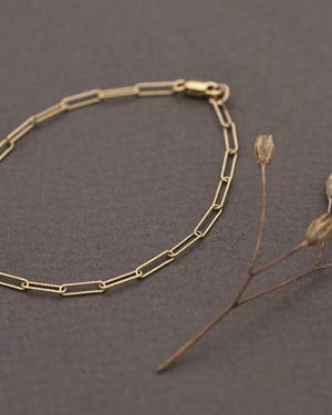 Image of 9ct gold 'Mill grain' chain bracelet