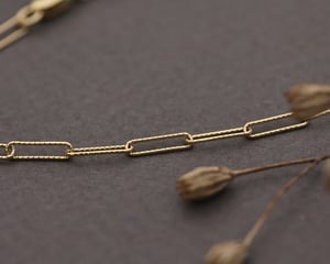 Image of 9ct gold 'Mill grain' chain bracelet