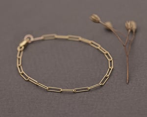 Image of 9ct gold 'Mill grain' chain bracelet