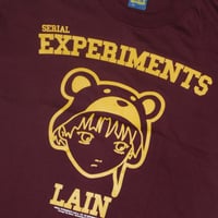 Image 2 of SERIAL EXPERIMENTS - THROUGH THE WIRED TEE (BURGUNDY) 