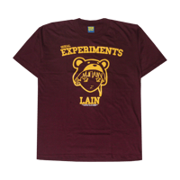 Image 1 of SERIAL EXPERIMENTS - THROUGH THE WIRED TEE (BURGUNDY) 