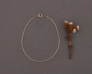 Image of 9ct gold hayseed chain bracelet