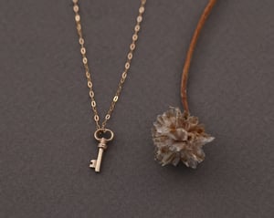 Image of *SAMPLE SALE - was £225.00* 9ct gold, Tiny key necklace