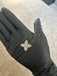 Image 1 of 1 x silver metal L.v. Flower charm (4 LEFT TO PURCHASE)