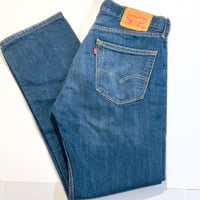 Image 7 of Mens Levi's 505 Jeans Vintage 2015 straight leg, dark wash, 100 % Cotton  SZ 31/30
