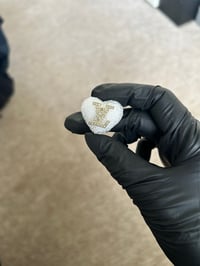 1 x White heart 3D Lv charm (2 LEFT TO PURCHASE)