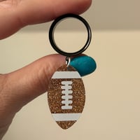 Sparkley Football Dangles (sizes 4g-2")