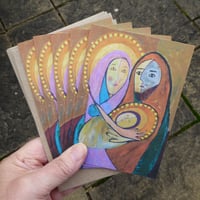 Image 1 of Pack of 5 Christmas Cards - Christmas Family