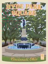 Image 1 of Hyde Park Square 1930s Travel Print