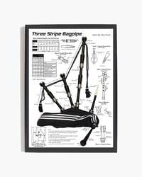 Image 1 of Three Stripe Bagpipe Poster