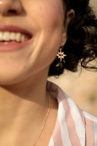 Image 1 of Créoles Etoiles | turquoise