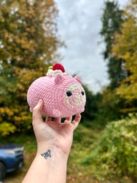 Image 3 of Strawberry Cakeroll Crochet Cat - Made to Order