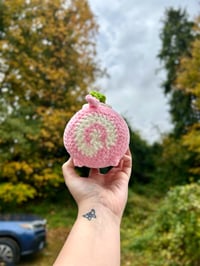 Image 5 of Strawberry Cakeroll Crochet Cat - Made to Order