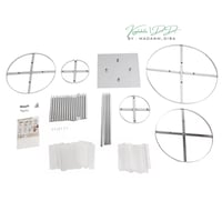 Image 3 of Kaylabelledidi 43.3in 2 Pcs 5-Tier Wedding Gold Vases Centerpieces with Hanging Crystals