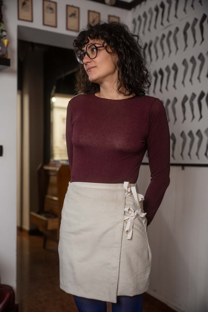 Image of Gonna Fiore Bianca