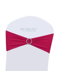 Image 4 of Spandex Chair Sashes Bands 50PCS Stretch Chair Ties Bows with Buckle Slider for Wedding Party