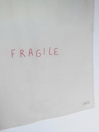 Image 5 of FRAGILE Hand Embroidered Organic Cotton Tea Towel